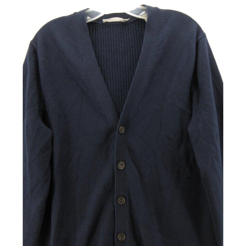 Vince Sweater Medium Cashmere Blend Cardigan Button Up Ribbed Classic - Picture 2 of 10